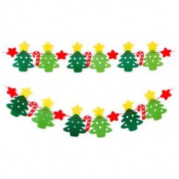 Christmas Tree Candy Canes Felt Garland