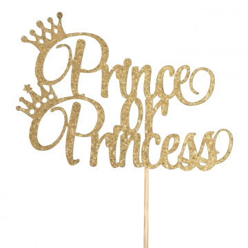 Prince or Princess Gender Reveal Cardstock Topper