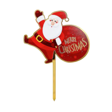 Merry Christmas Santa Claus Cake Topper