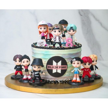 BTS  x BLACKPINK Cake