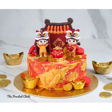 Luck and Fortune Lunar New Year Cake