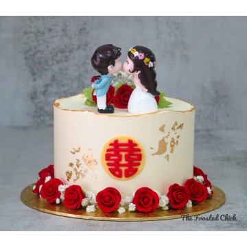 Double Happiness Wedding Cake