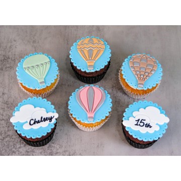 Up up and away, Hot Air Balloon Cupcakes