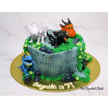 How to Train a Dragon Inspired Cake