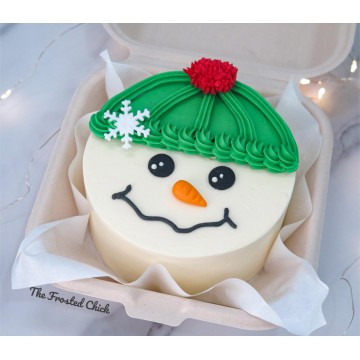 Christmas Snowman (Bento Cake)