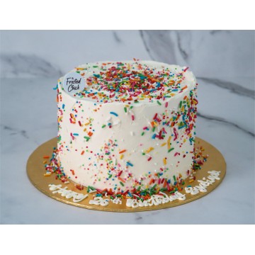 Rainbow Sprinkles Rustic Cake