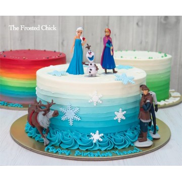 Frozen Inspired Toy Ombre Cake (Expedited)