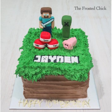 Minecraft Inspired Cake