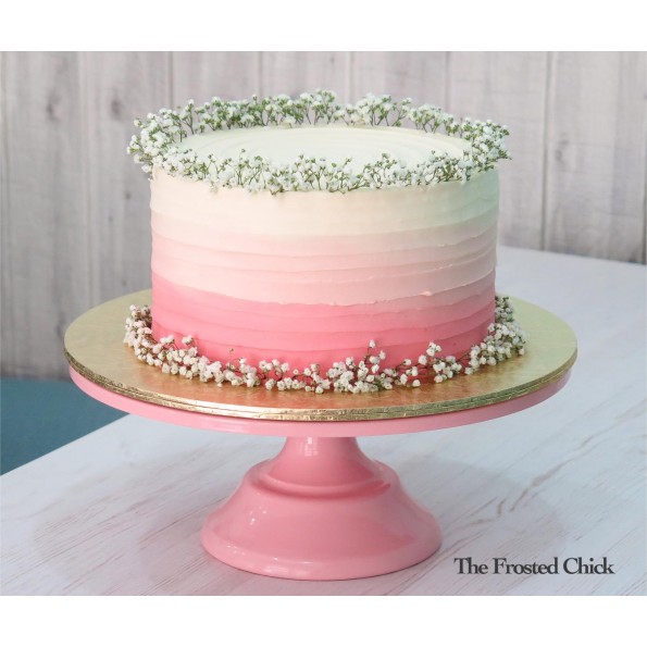The Best Pink Ombre Cake with Cream Cheese Frosting - THE OVENIST