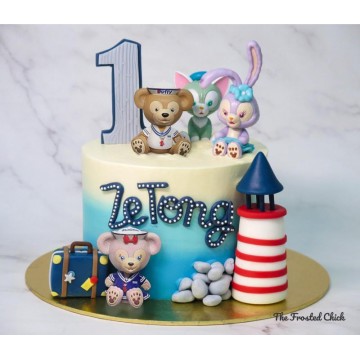 Duffy and Friends Inspired Nautical Cake