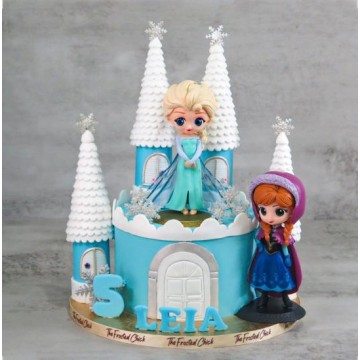 Frozen Princess Castle Tower Cake