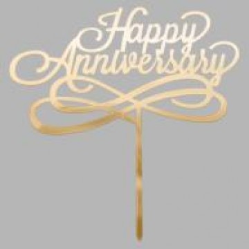 Happy Anniversary Acrylic Cake Topper