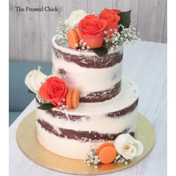 Semi Naked Fresh Floral Cake