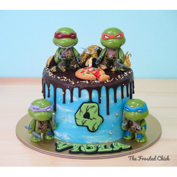 Teenage Mutant Ninja Turtles Inspired Drip Cake