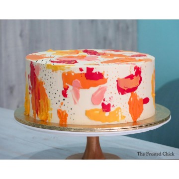 Minimalist Abstract Painted Cake