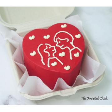 Love Couple Heart Bento Cake