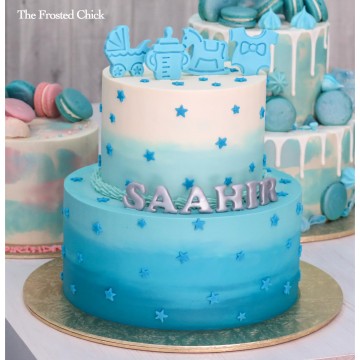 Baby Shower Ombre Cake