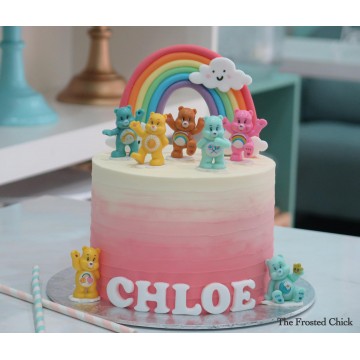 Care Bear Rainbow Ombre Cake