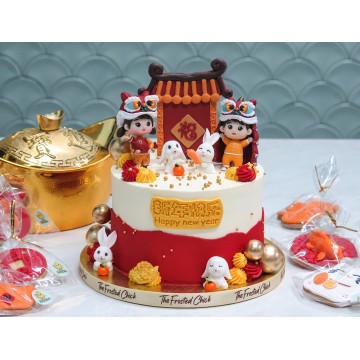 Chinese New Year Bunnies Cake