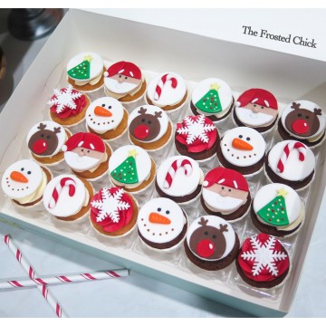 Christmas Mini Cupcakes (Per Dozen; 12pcs, Expedited)