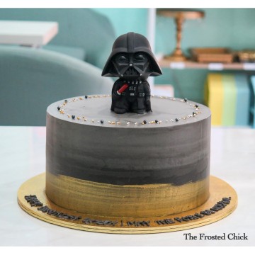 Star Wars Brushed Gold Cake (Expedited)