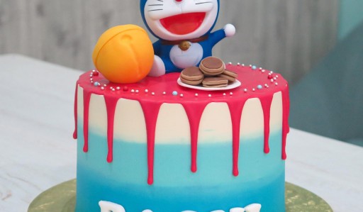 Doraemon Playing With Friends Photo Cake __ Vanilla,500 Gms (Serves 4-6)-sonthuy.vn
