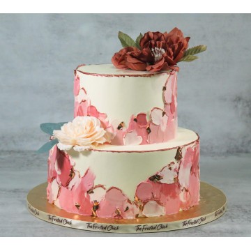 Floral Smears Cake
