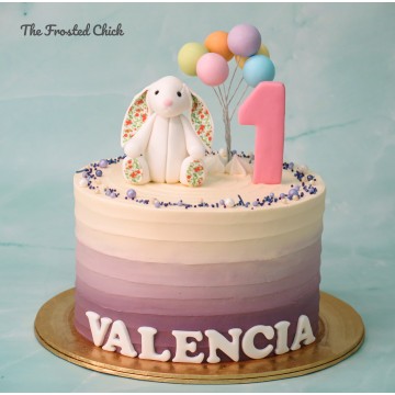 Jellycat Bunny Ombre Balloons Cake