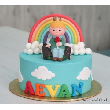 Little Prince Inspired Rainbow Cake