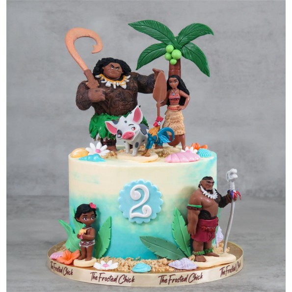 MOANA PRINCESS BIRTHDAY CAKE EDIBLE ROUND PRINTED CAKE TOPPER DECORATION
