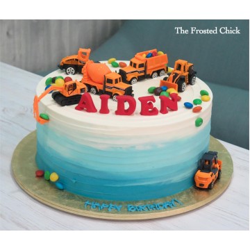 M&M's Construction Site Cake