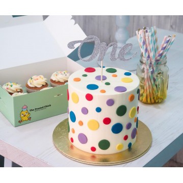 Rainbow Polka Dot Cake