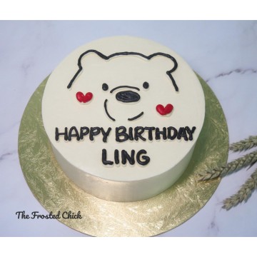 Minimalist Ice Bear Cake