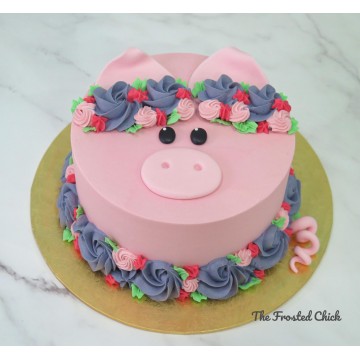 Floral Piggy Cake