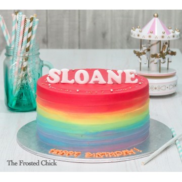 Rainbow Smooth/Swirl Cake (Expedited)