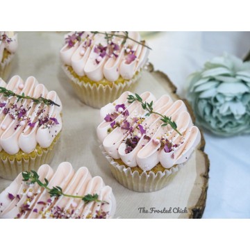 Rustic Rose Pink Cupcakes