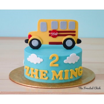 School Bus Sky Cake