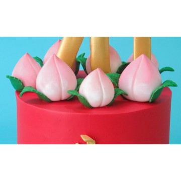 (Add On) Fondant Shou Tao Longevity Peaches (2pc)