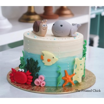 Snail and The Whale Underwater Cake