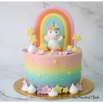 Unicorn x Pastel Rainbow Cake