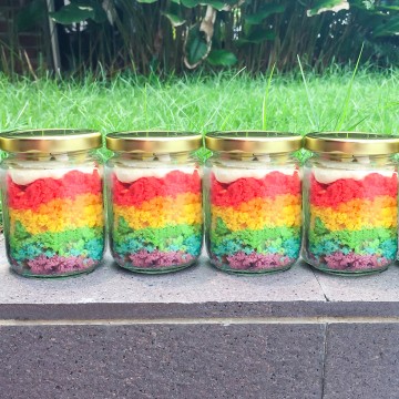 Rainbow Jar Cake