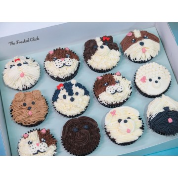 Furry Dogs and Cats Cupcake