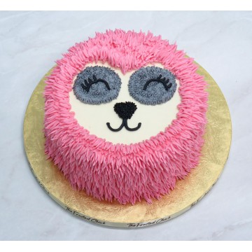 Pink Sloth Face Cake