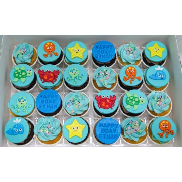 Underwater Mini Cupcakes