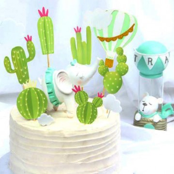 Cactus Cake Topper Set
