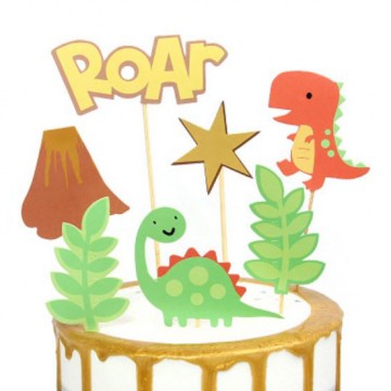 Dinosaur Cake Topper Set