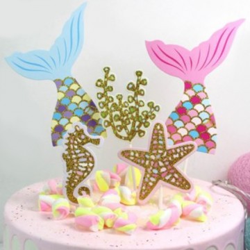 Mermaid Cake Topper Set
