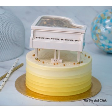 Ombre Yellow Cake + Grand Piano toy (Expedited, SELF ASSEMBLE series)