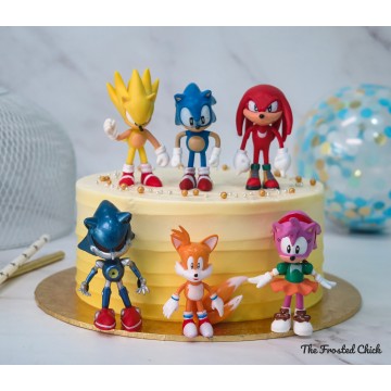 Ombre Yellow Cake + Sonic toy set (Expedited, SELF ASSEMBLE series)
