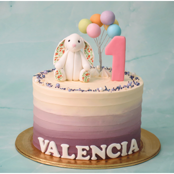 Jellycat Bunny Ombre Balloons Cake